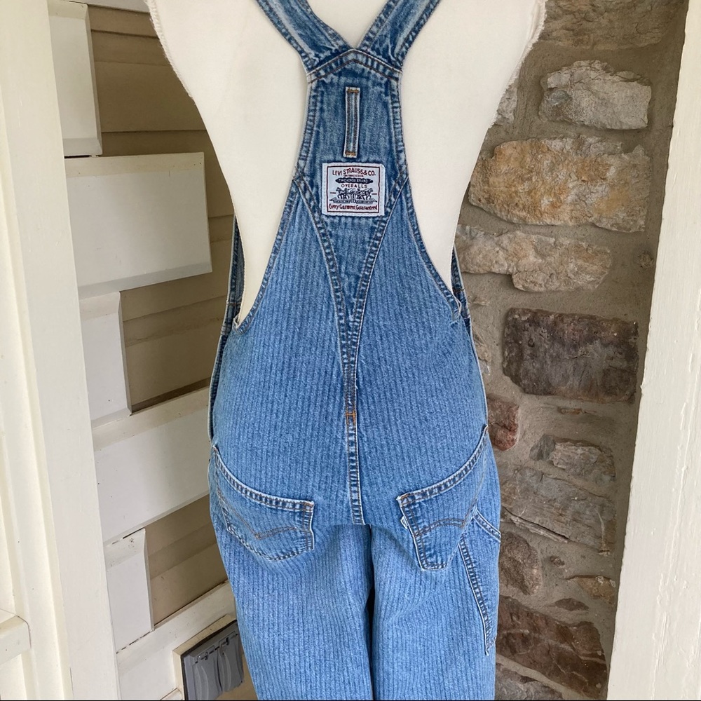 RARE 97 vintage Levi’s overalls 977 seersucker stripe small - Picture 9 of 16